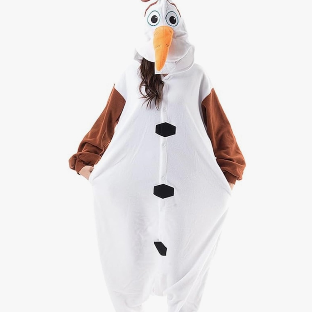 Unisex Adult Onesie Pajamas Costume Olaf Frozen